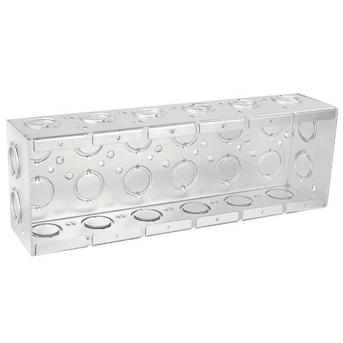 2-1/2" Six Gang Masonry Box Non Gang able With Deep Knockouts Conduit TB-625 (Pack of 10)