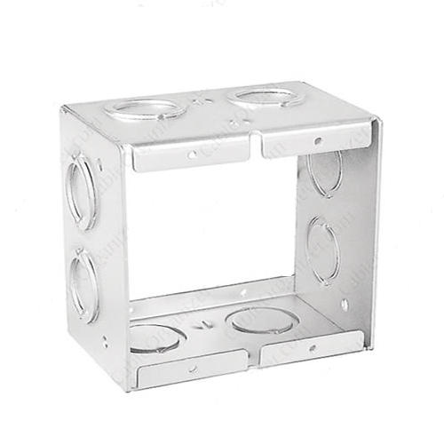 2-1/2" Two Gang Masonry Box With Deep Extension Knockouts Conduit TBX-225 (Pack of 10)