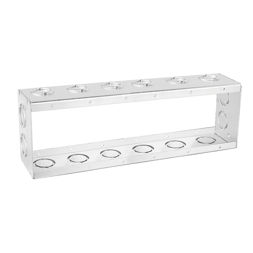 3-1/2" Six Gang Masonry Box With Deep Extension KO's Conduit TBX-635 (Pack of 2)