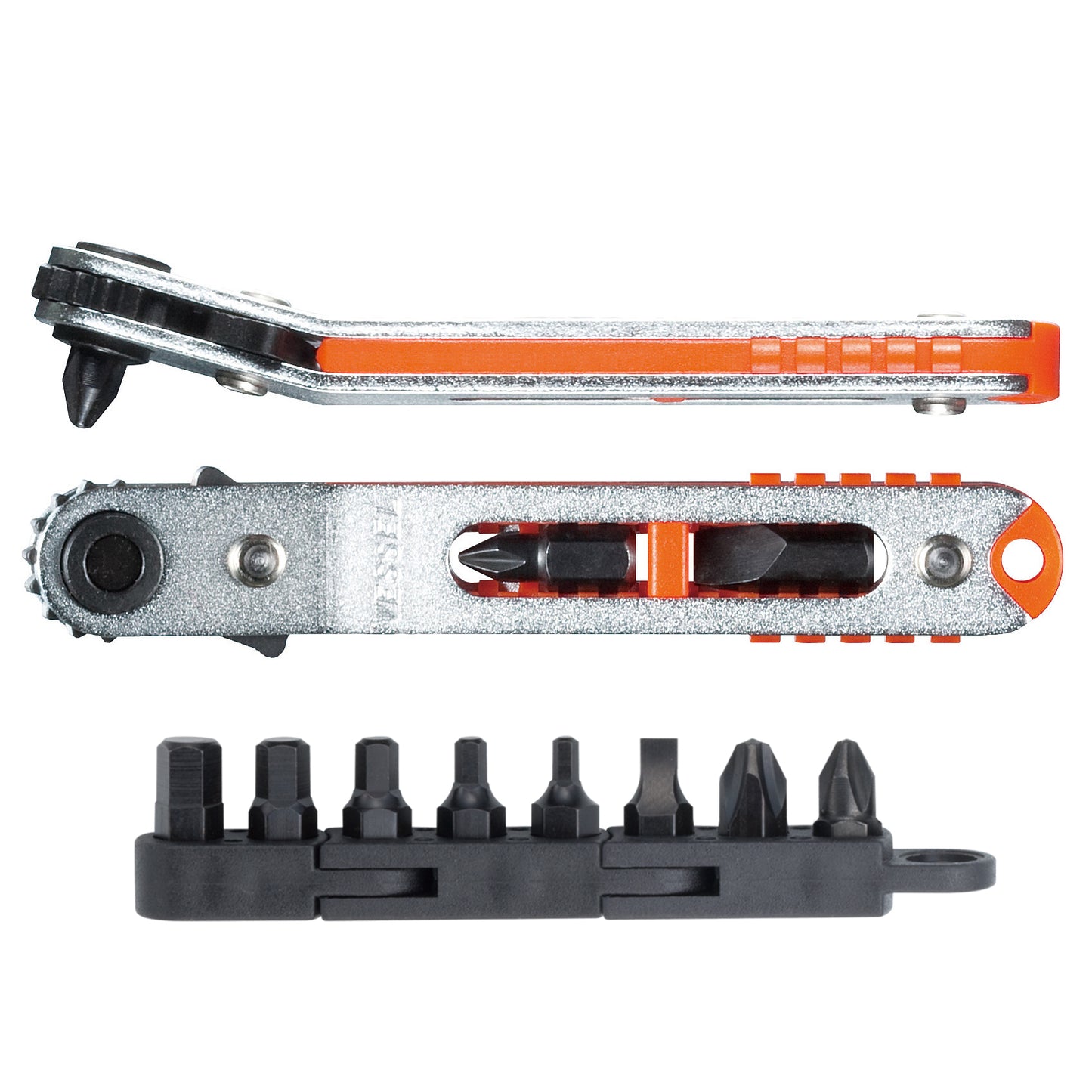 251238 Flat-shaped Ratchet Screwdriver(bent-up type) No.TX79Uw/ 11 bits