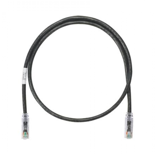 3' Belden CAF1100003 24 AWG 4 Pair Solid Bare Copper Category 6A Black 10GX Patch Cord