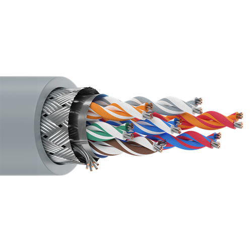 Belden 8107 24 AWG 7 Pair 7x32 Stranding Tinned Copper 300V Computer EIA RS-232/422 Cable