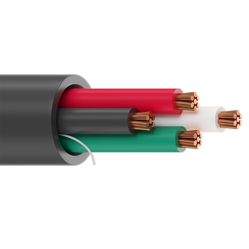 Belden 6302UE 18 AWG 4 Conductor 7x26 Stranding Bare Copper 300V Security and Sound Cable