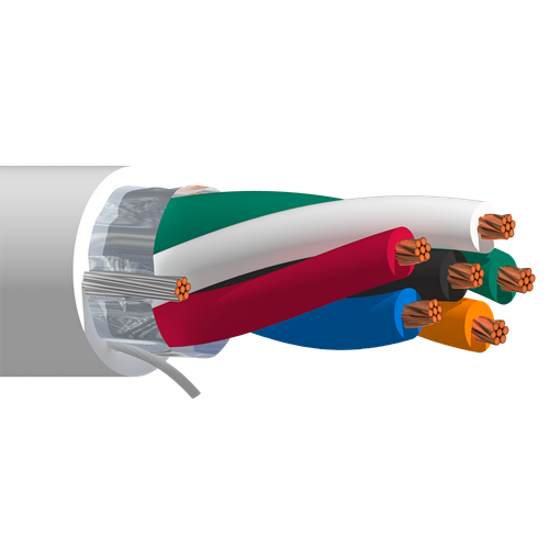 Belden 5304FE 18 AWG 6 Conductor 7x26 Stranding Bare Copper 300V Security and Sound Cable