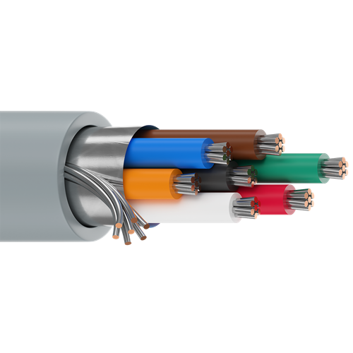 Belden 9537 24 AWG 7 Conductor 7x32 Stranding Tinned Copper 300V Computer EIA RS-232 Cable
