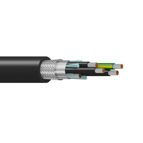 Belden 29537 12 AWG 3 Conductor 65x30 Stranding Tinned Copper 1000V Variable Frequency Drives Cable
