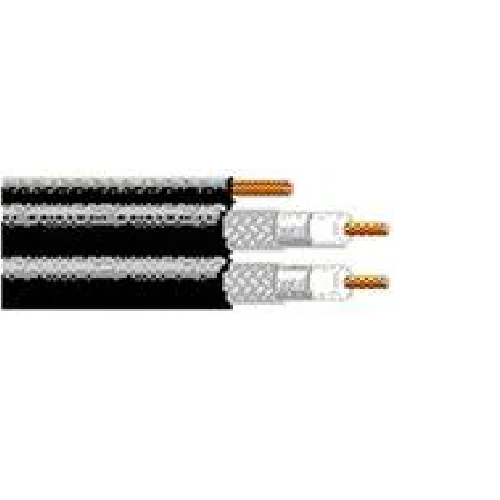 Belden 1840A 18 AWG 2 Conductor Solid Bare Copper Covered Steel 350V DBS Dual Coax Cable