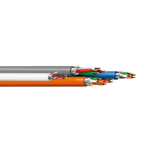 Belden 638AFS 18 AWG 7x26 Stranding 16 AWG 19x29 Stranding Bare Copper 300V Access Control Cable