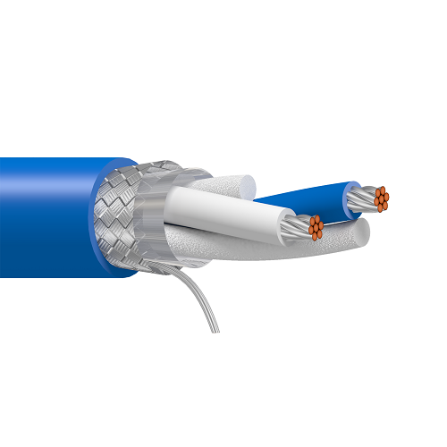 Belden 129463 20 AWG 1 Pair 7x28 Stranding Tinned Copper 300V Blue Hose Cable