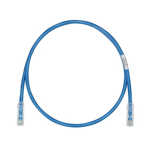 4' Belden CA21106004 24 AWG 4 Pair Solid Bare Copper Category 6 Blue 10GX Patch Cord
