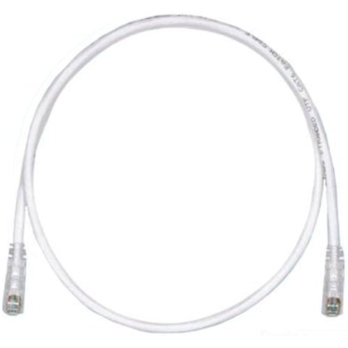 4' Belden CA21109004 24 AWG 4 Pair Solid Bare Copper Category 6 White 10GX Patch Cord