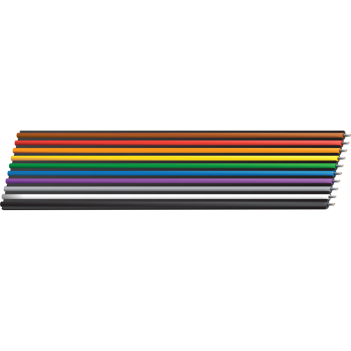 Belden 9R28034 28 AWG 34 Conductor 7x36 Stranding 0.050 in Pitch 300V Rainbow Ribbon Cable