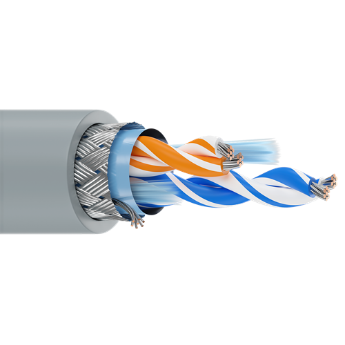 Belden 9829 24 AWG 2 Pair 7x32 Stranding Tinned Copper 300V Computer EIA RS-232/422 Cable