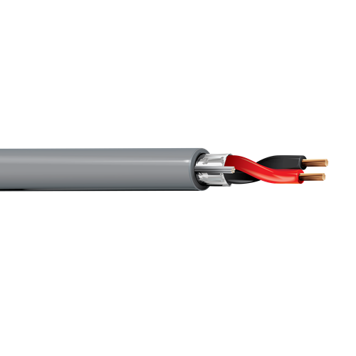 Belden 5200FE 16 AWG 2 Conductor 19x29 Stranding Bare Copper 300V Security and Sound Cable - 500ft