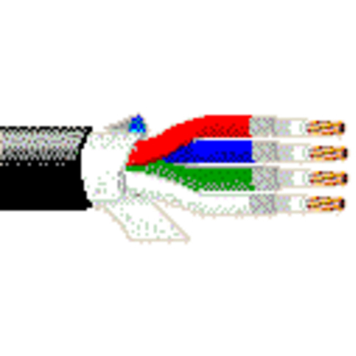 Belden 1407B 26 AWG 4 Conductor 7x34 Stranding Bare Copper 300V RGB Video Coax Cable