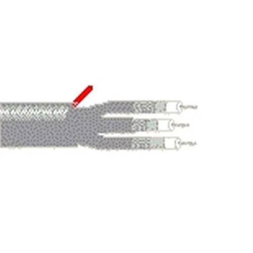 Belden 735A3 26 AWG 3 Conductor Solid Silvered Copper Covered Steel 300V Coax Cable