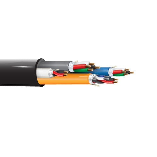 Belden 538HMD1 22 AWG 7x30 Stranding 18 AWG 7x26 Stranding 300V OSDP Access Control Cable