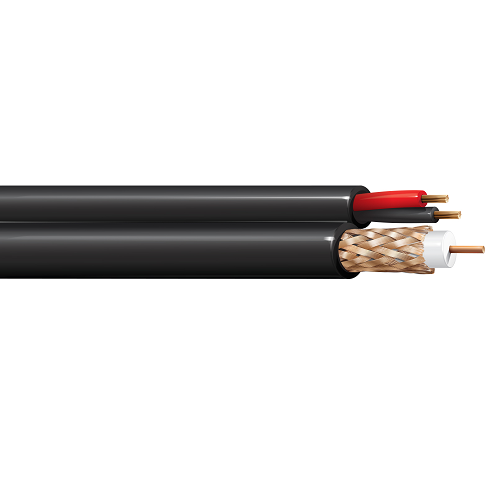Belden 549945 20 AWG 1 Pair 18 AWG 1 Conductor Bare Copper 300V PTZ Coax Cable