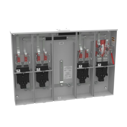 4 Terminal 4-Position 125A Ringless Condo Meter Socket U6124-X-BL