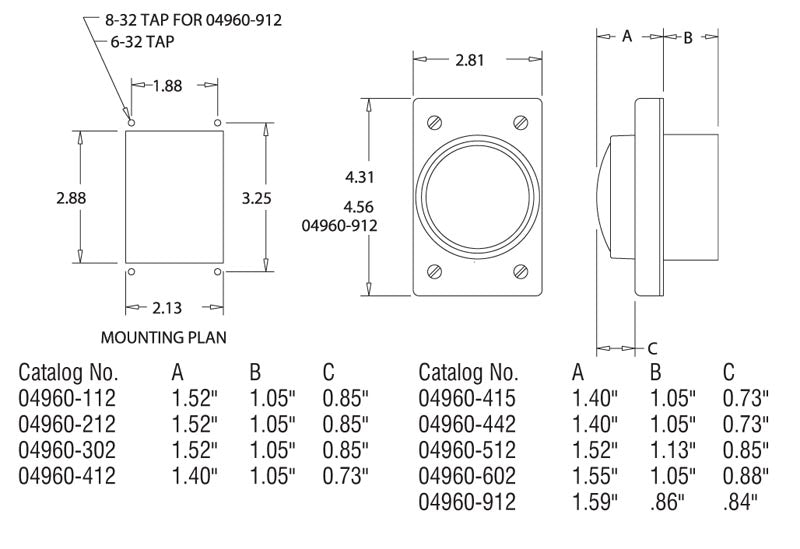 04960-442 2.25 inch Mushroom Plunger with Shield and Weatherproof