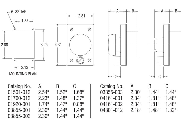 03855-002 2.25 inch Push Button with Key Lock