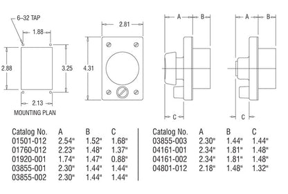 01920-001 1.00 inch Push Button with Key Lock