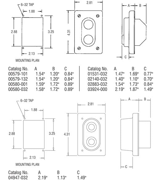 04947-032 1.00 inch Double Plastic Plunger