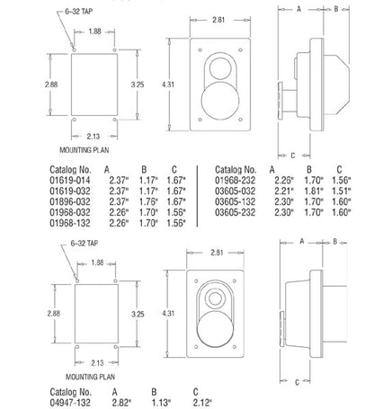 03605-132 1.00 inch and 1.75 inch Double Plastic Plunger