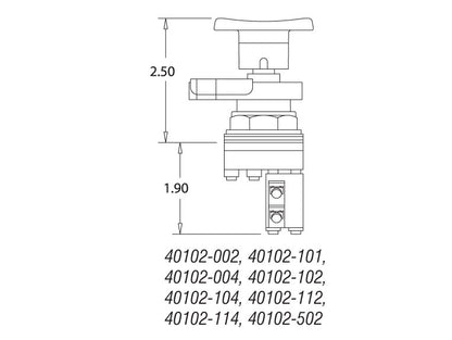 40102-112 30.5mm Mushroom and Rope Pull Operators