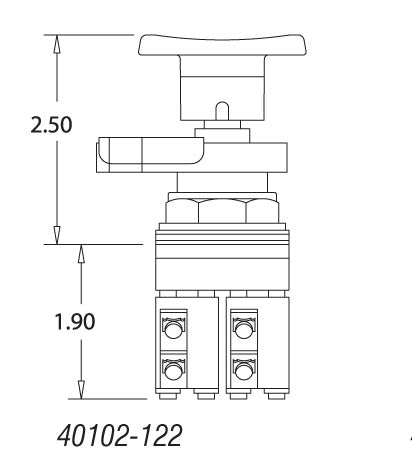 40102-124 30.5mm Mushroom and Rope Pull Operators