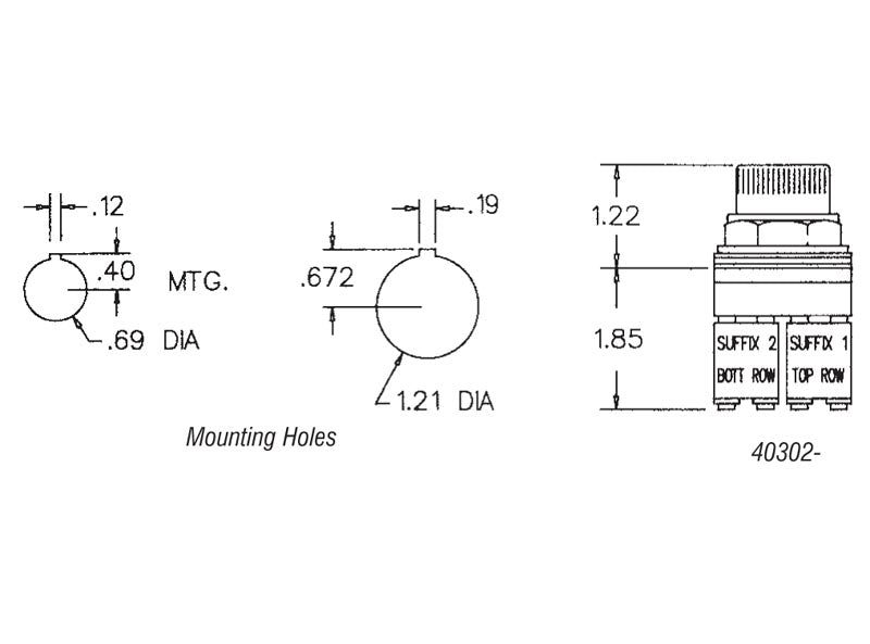 40302-506 Combined Selector Push button Control