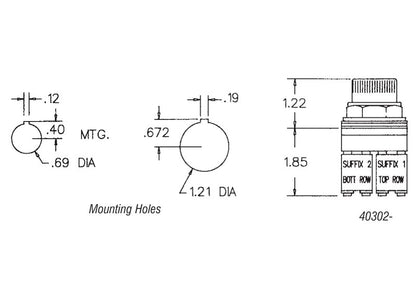 40302-506 Combined Selector Push button Control