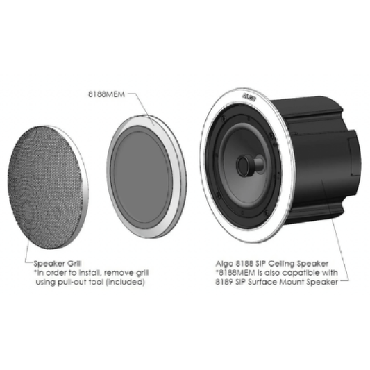 8188MEM - Hydrophobic Membrane Screen for Algo 8188 & 8189 Speakers