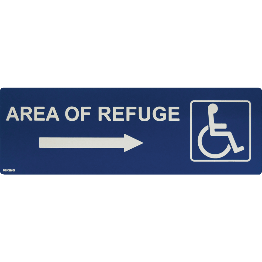 ARS-DRB100 - Durable Directional Area of Refuge Sign (Acrylic/ABS)