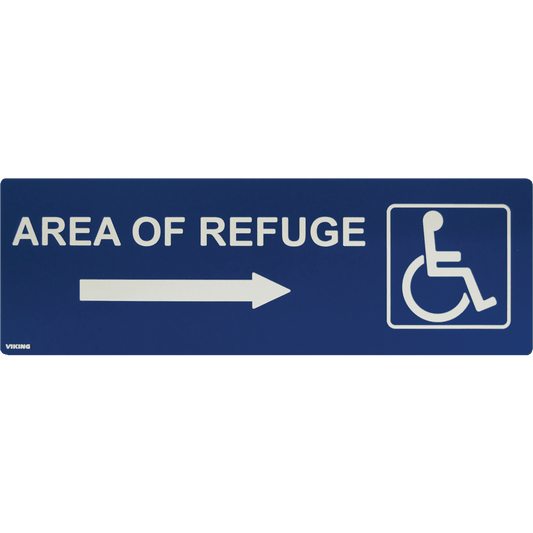 ARS-DRB100 - Durable Directional Area of Refuge Sign (Acrylic/ABS)