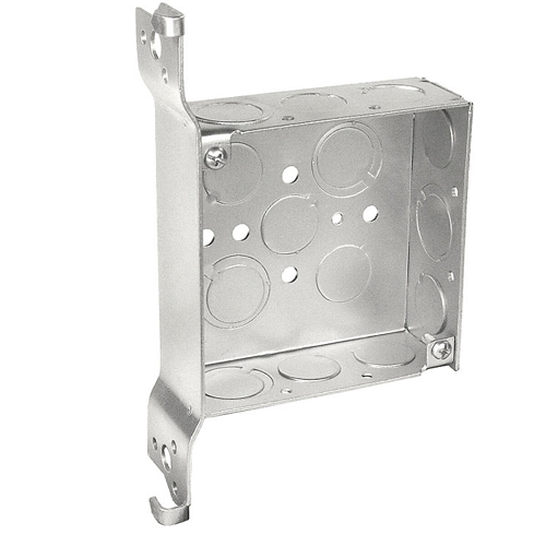 4 Inch Square Bracketed Box 1-1/2 Inch Deep Welded With Conduit Knockouts 52151-SWB (pack of 75)