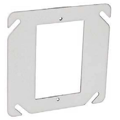 4 Inch Square One Gang Device Ring Flat Stainless Steel 52C62A-SS (pack of 50)