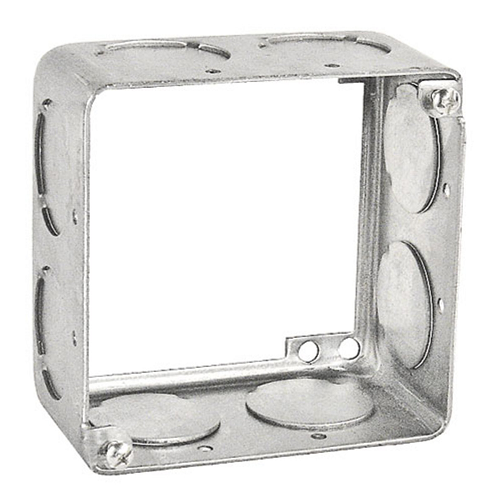 4 Inch Square Extension Ring 2-1/8 Inch Deep Drawn With Knockouts 53171-1 (Pack of 25)