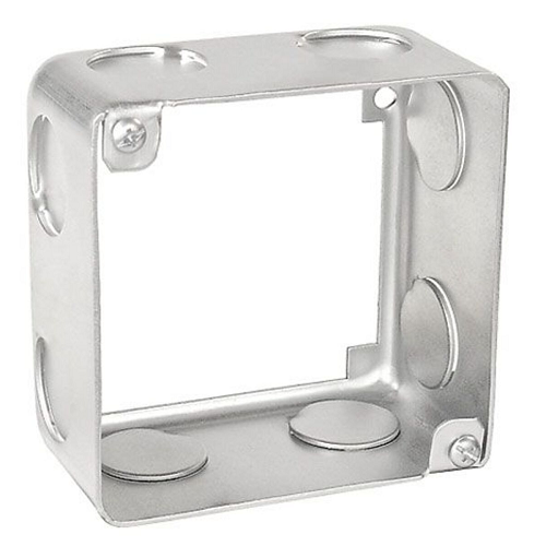 4 Inch Square Extension Ring 2-1/8 Inch Deep Drawn With Knockouts 53171-3/4 (Pack of 50)