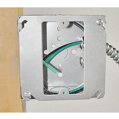 4 Inch Square One Gang Device Ring Flat Stainless Steel 52C62A-SS (pack of 50)