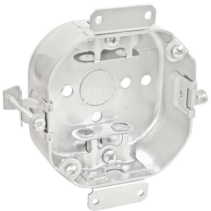 4 Inch Octagon Old Work Cut In Box 1-1/2 Inch Deep BX Clamps 54151-OWBX (Pack of 50)