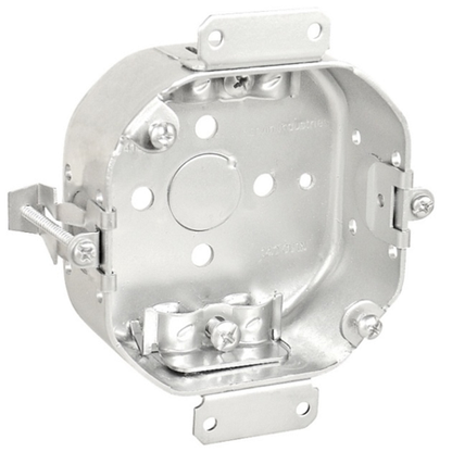 4 Inch Octagon Old Work Cut In Box 1-1/2 Inch Deep Non Metallic Clamps 54151-OWR (Pack of 50)