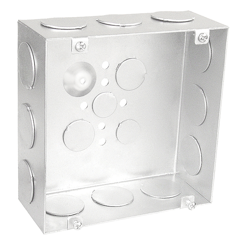 6 Inch Square Junction Box 2-1/2 Inch Deep 1 Inch Knockouts 6250-1 (Pack of 20)