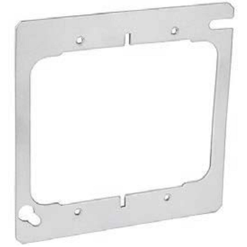 4 Inch Square Two Gang Device Ring Flat Stainless Steel 52C20A-SS (pack of 50)