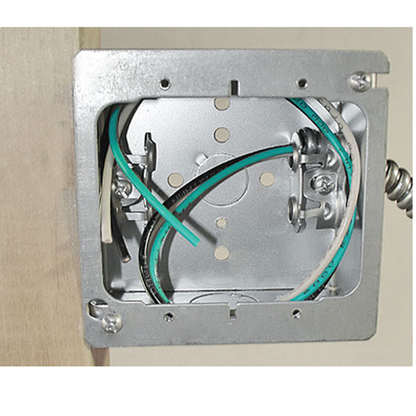 4 Inch Square Two Gang Device Ring Flat Stainless Steel 52C20A-SS (pack of 50)