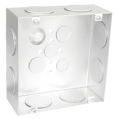 6 Inch Square Junction Box 2-1/2 Inch Deep 1-1/4 Inch Knockouts 6250-1-1/4 (Pack of 20)