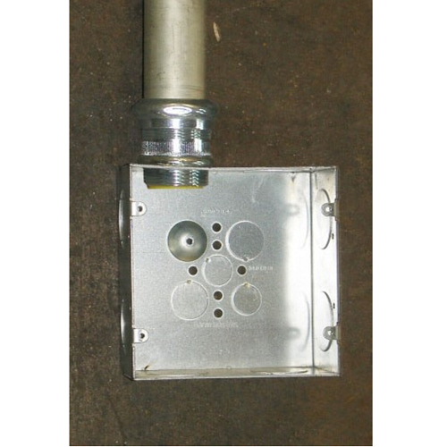 6 Inch Square Junction Box 2-1/2 Inch Deep 1-1/4 Inch Knockouts 6250-1-1/4 (Pack of 20)