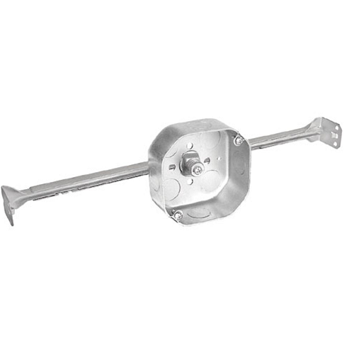 4 Inch Octagon Box 1-1/2 Inch Deep Adjustable Bar Hanger 54151-HU (Pack of 75)