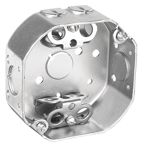 4 Inch Octagon Box 2-1/8 Inch Deep BX Clamps 54171-BX (Pack of 50)