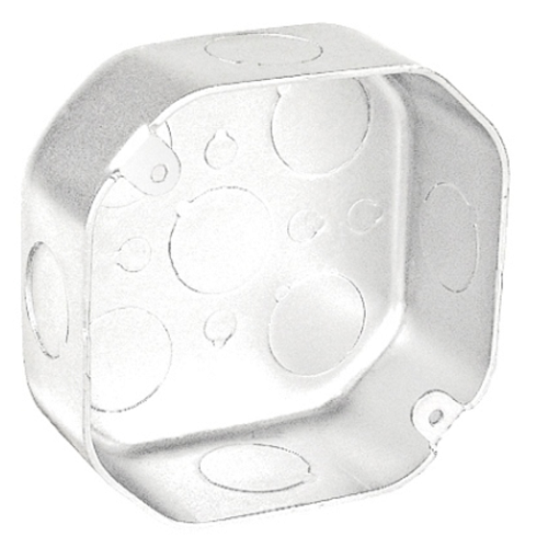 4 Inch Octagon Plenum Box 1-1/2 Inch Deep Stainless Steel 54151-SVTSS (Pack of 50)